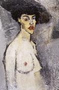 Amedeo Modigliani Female nude with hat oil